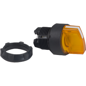 Orange Illuminated Latch Button Head Ø22 2 Position Fixed-3389110906080