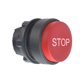 Red Projecting Push Button Head Ø22 Spring Return "Stop"-3389110906486