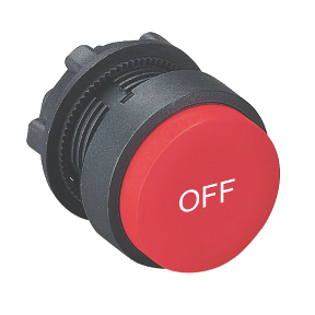 Red Projecting Pushbutton Head Ø22 Spring Return "Off"-3389110906493
