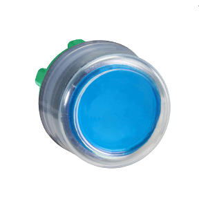 Blue Projecting Push Button Head Ø22 Spring Return Unmarked-3389110906714