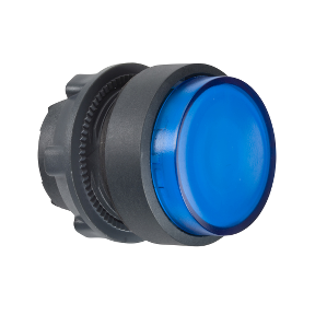 Blue Projecting Lighted Push Button Head For Ba9S Bulb Ø22 Spring Return-3389110909890