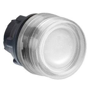 White Recessed Illuminated Push Button Head For Integrated Led Ø22 Spring Return-3389110922448