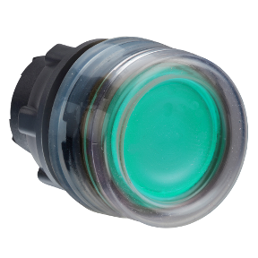 Green Recessed Illuminated Push Button Head For Integrated Led Ø22 Spring Return-3389110924046