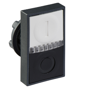 White Recessed/Black Recessed Illuminated Double Headed Push Button Ø22 Marked-3389110137385
