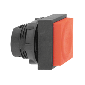 Red Square Protruding Push Button Head Ø22 Spring Return Unmarked-3389110934670