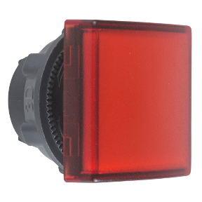Square Red Pilot Light Head For Integrated Led Ø22 Flat Lens-3389110934748