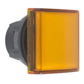 Square Orange Pilot Light Head For Integrated Led Ø22 Flat Lens-3389110934755