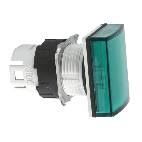 Rectangular Green Pilot Light Head For Integrated Led Ø16-3389110775655