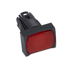 Red Rectangle Recessed Illuminated Push Button Head Ø16 Spring Return 12...24V-3389110776034