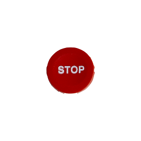 Dairesel Işıksız Basmalı Düğme Ø16 İçin Kırmızı Başlık Stop İşaretli-3389110895421
