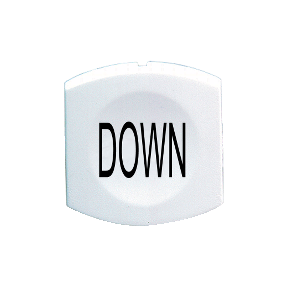 Square Non Illuminated Push Button For Ø16 White Cap With Down Mark-3389110779172