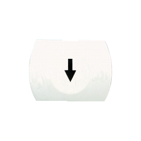 Rectangle Non Illuminated Push Button For Ø16 White Cap With Down Arrow Mark-3389110779554