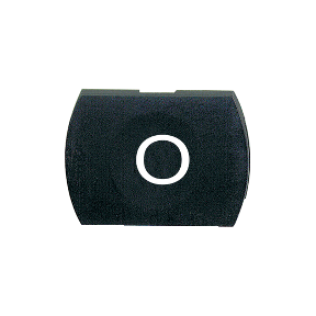 Rectangle Non Illuminated Push Button Black Head For Ø16 O Marked-3389110779684