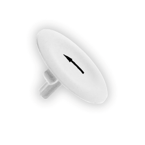 Circular Push Button For Ø22 White Cap With Arrow Mark-3389110091236