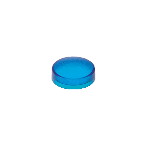 Ba9S Ampullü Dairesel Işıklı Basmalı Düğme Ø22 İçin Mavi Düz Lens-3389110101553