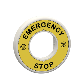 Harmony, Luminous Ring Ø60, Plastic, Yellow, Red Fixed Integrated Led, Emergency Stop Sign, 24 V Ac/Dc-3606489745141