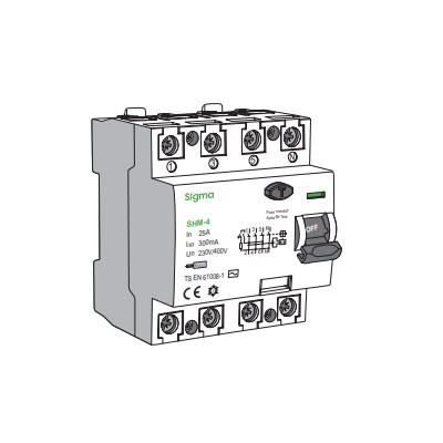 SHM-4 6KA 30MA 25A residual current circuit breaker