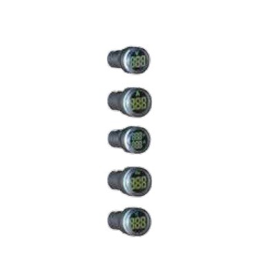 12-500 V AC  pano tipi ledli voltmetre göstergeli sinyal lambası ( yeşil)