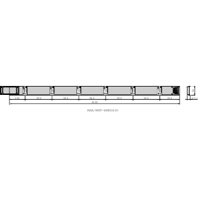 busbar trunking - 1 circuit 3000 mm - 3L+N+PE - 100 A-3389110722079