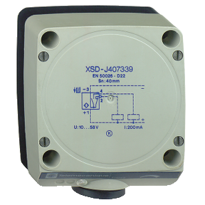 Inductive Sensor Xsd 80X80X40 - Plastic - Sn40Mm - 24..240Vac - Terminals-3389110619942