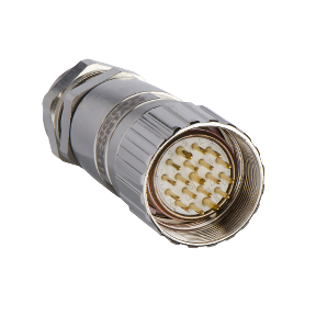 Male, M23, 19 Pin, Straight Connector - Cable Gland Pg 13.5-3389110833942
