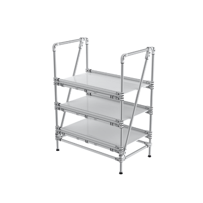 Shelving and Storage-3 Level Adjustable Flanged Shelf, N68