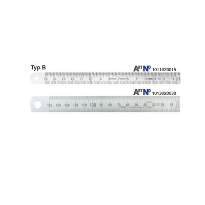 Steel ruler 100x13x0.5 mm