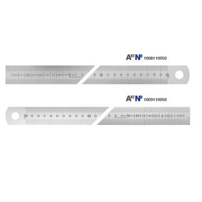 Steel ruler, 500x30x1.0 mm