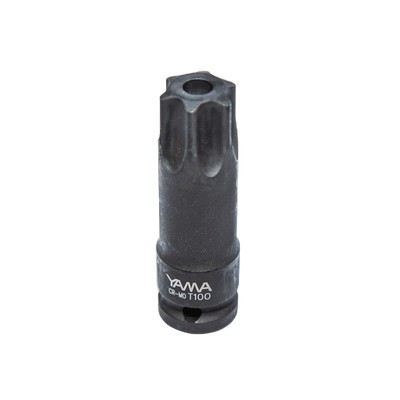 1-2" T100 CR-MO 6pt Hole Torx Socket - Bit holder